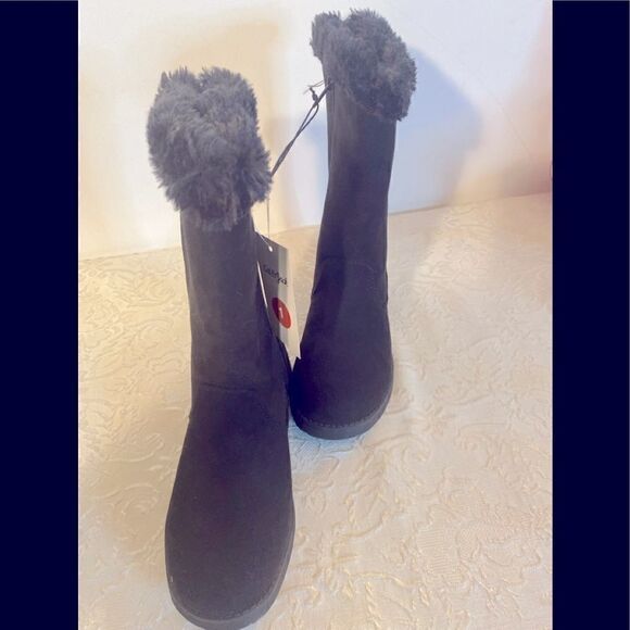 💥Cat & Jack Girls Georgeina faux suede  Boots Sizes : Various - Picture 1 of 16